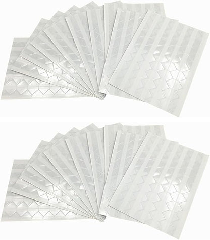 20 Sheet (2040-pack) Photo Corners Self Adhesive PVC Paper Photo Foto Corner Stickers for Scrapbooking Personal Journal (Clear 2040pcs)