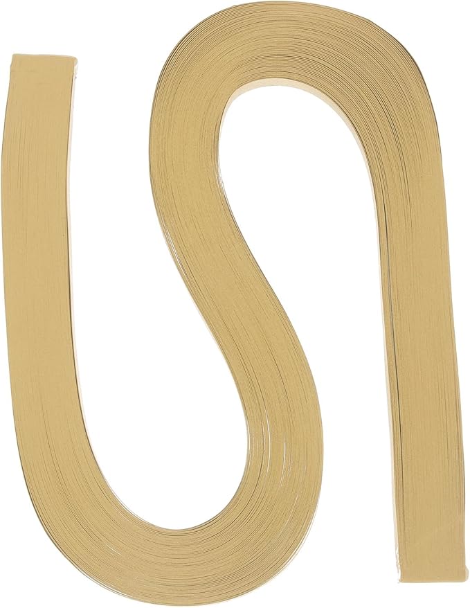 PATIKIL 120pcs Quilling Paper Strips Paper Flowers Quilling Kits 3/8"(10mm) Origami Paper for Adults Beginner Art Craft, 21"(54cm) Khaki