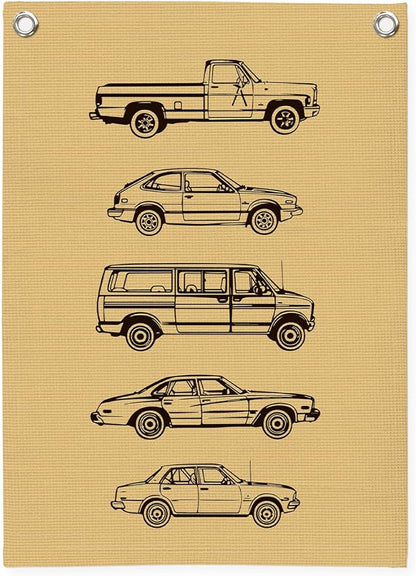 Boy Room Decor,Cars Room Decor for Boys Linen Canvas Banner,Toddler Wall Hanging Pennant Flag for Boys Kids Bedroom Dorm Nursery 18x25 Inch
