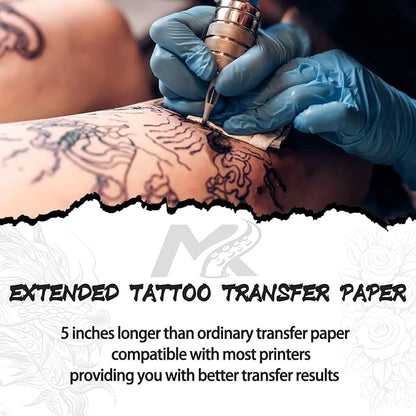 2025 NEW Extended Tattoo transfer paper,100 Sheets Premium Stencil Transfer Paper for Tattooing，4 Layers 8.5" X 16.5"