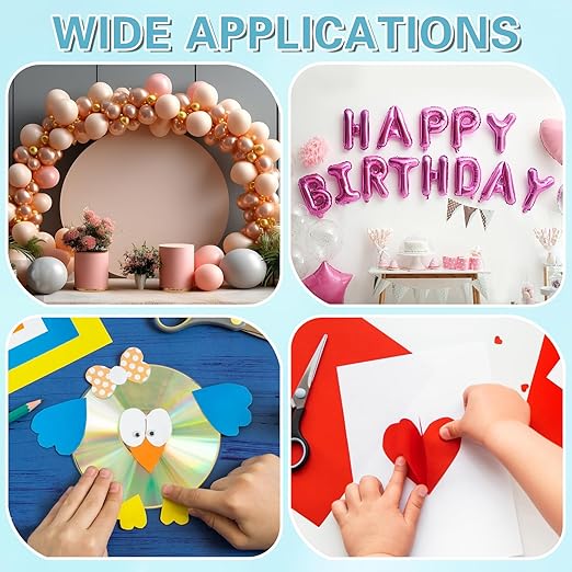 UPINS Glue Points Dots, 800Pcs Balloon Glue Adhesive Dots Double Sided Removable Glue Tape Dots for Balloons Crafts Decoration, 10 mm