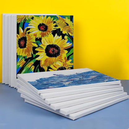 ESRICH 11x14 Canvases for Painting, 24 Pack Blank White Canvases for Painting - Cotton Paint Canvases for Oil, Acrylic & Watercolor Paint.