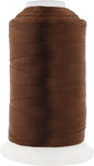 Mandala Crafts Brown Heavy Duty Thread - 1500 Yds Tex 90 for Sewing Drapery, Jeans, Leather, Hair - Bonded Polyester for Outdoor, Marine, Upholstery