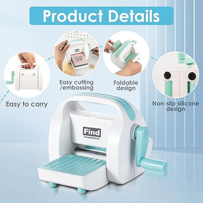 Mini Die Cutting Machine, 3 inch Embossing Machine for Scrapbooking,Cardmaking, 3 1/8" Feeding Slot
