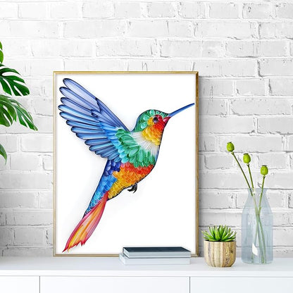 Uniquilling Quilling Kit for Adults - Hummingbird Paper Quilling Kit with Tools & Manual, DIY Craft Kit, 8 x 1 x 0.7 inches, Not Foldable
