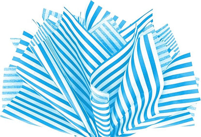 Flexicore Packaging Turquoise Blue Pin Stripe Print Gift Wrap Tissue Paper Size: 15 Inch X 20 Inch | Count: 10 Sheets | Color: Turquoise Pin Stripe