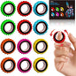 Fidget Toys Sensory Ring for Kids, Finger Spinner Rings Quiet Finger Spinne Fun Fidgets for Student Classroom Prize Stocking Stuffers (12PCS)