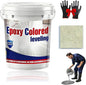 Epoxy Floor Paint, Epoxy Colored Sand Floor Paint, High-Gloss Marble Effect Self-Leveling Coating, Waterproof, Non-Slip, Ultra-Durable for Garage, Basement, Wood Floors (Beige,4.4 lb)