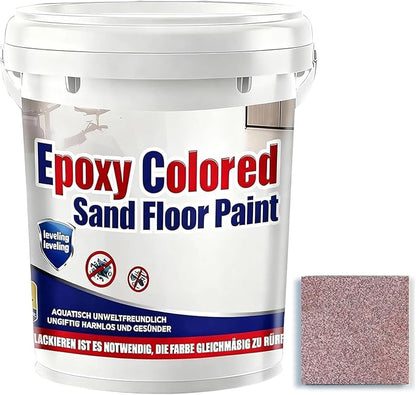 Epoxy Colored Sand Floor Paint, Epoxy Floor Paint for Concrete, High Gloss Marble Effect Coating, Waterproof Non-Slip Concrete Paints, Suitable for Indoor/Outdoor Use (Pink,32 oz/1 kg)