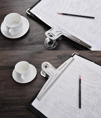 Coideal Extra Large Bulldog Paper Clips, 30cm Jumbo XXL Easel Clips Stainless Steel 2 Pcs Heavy Duty Binder Clamps for Office File (Silver, 11 4/5 Inch)