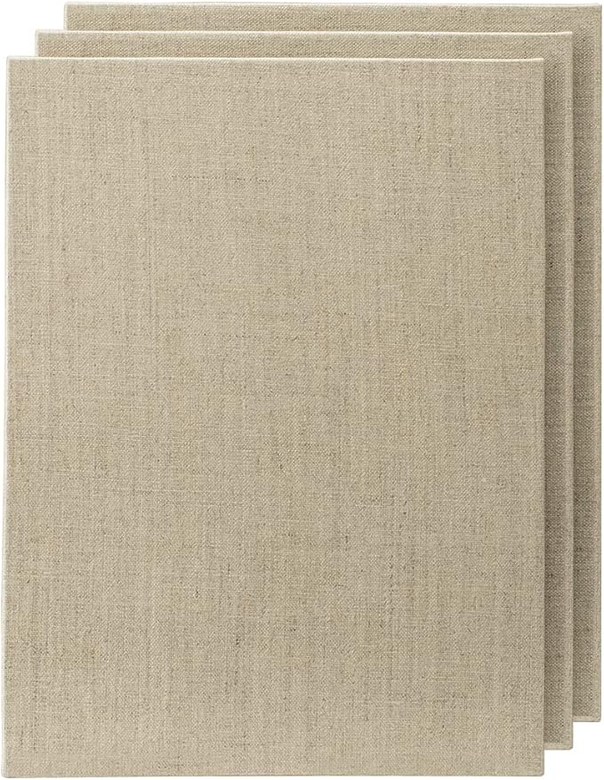 Senso Clear Primed Linen Panels - 4x6-3 Pack of Panels for Painting Oils, Acrylics, Pastels and More