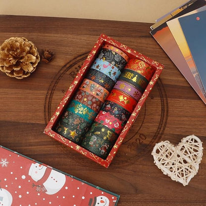 Christmas Washi Tape Set 17 Rolls Holiday Washi Tape for Journaling Decorative Tapes Christmas Duct Tapes Designs Gifts for Daughter Gifts for Friends Stocking Stuffer for Women