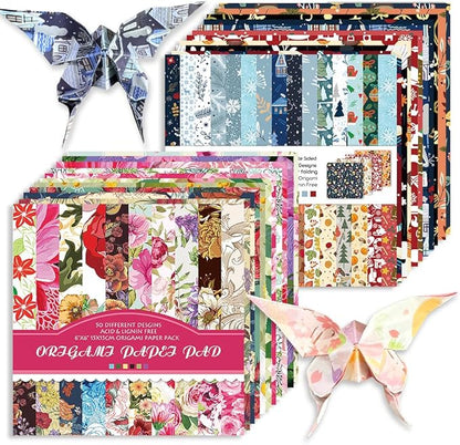 Origami Paper Kit 100 Sheets 70GSM 6 Inch Square Double Sided Color 100 Vivid Solid Colors for Hand Crafts Origami Paper Arts Creativity. Season