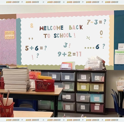 221 Pcs Classroom Bulletin Board Letters Colorful Alphabet Cutouts Number and Punctuation Symbol Combo Letter Cutouts for Spring Summer Wall Chalkboard Poster Board Decor(Advanced Boho)