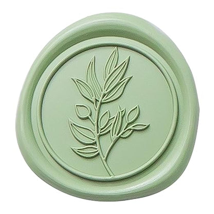PONATIA Sage Green Wax Seal Stickers - 50 Pcs Self- Adhesive Wedding Invitation Seal Stickers, Perfect for Invitation Cards, Envelopes, Christmas Cards, Gift Wrapping, Party Menu Décor