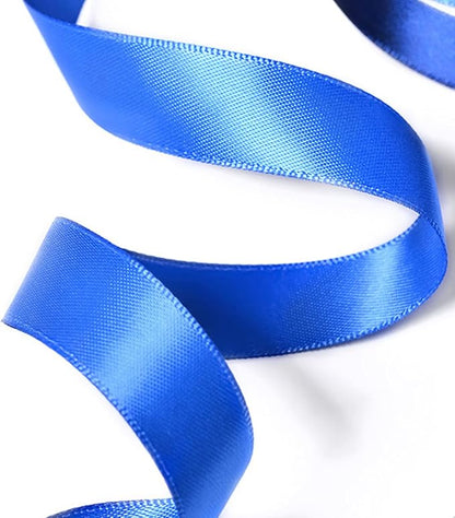 1" x 100 Yards Royal Blue Polyester Satin Ribbon Single Faced Bulk Fabric Ribbons for Gift Wrapping, Crafting, Bows Making, Flower Bouquet, Wedding, Home Decor