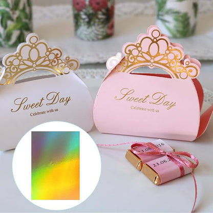 PATIKIL 11.7x8.3" Hot Stamping Foil Paper Sheet, 20 Sheets A4 Heat Transfer Hot Stamping Paper Foil for Leather DIY Logo Decor Craft Gift Package Scrapbook Card, Laser Gold
