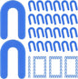 DGSL Tile Leveling System Tile Spacers 1/16 Inch, 1000 pieces Horseshoe Shim U Shape Plastic Tile Leveling Clips for Various Types of Tile Leveling (Blue)