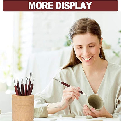 LINPHCEY 6-Piece Clay Sculpting Tools Set Perfect for Polymer Air Dry Modeling Clay Beginners & Professionals Ideal for DIY Pottery & Ceramics Tools for Clay Sculpey Sculpting & Crafting