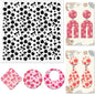 CHGCRAFT Cherry Polymer Clay Texture Sheets Flowers Bow Silicone Texture Stamp Clay Modeling Pattern Pad Texture Sheets for Polymer Clay Making Earrings Jewelry