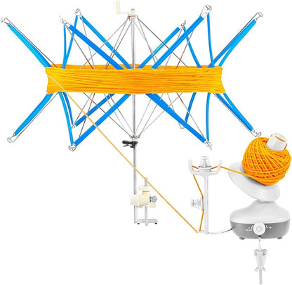 Yarn Swift, Yarn Umbrella Swift for Crocheting, Holder for Skeins Flexible Lightweight Foldable Design, Height & Diameter Adjustable to Suit Space, Ideal Helper for Yarn Knitting Enthusiasts