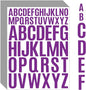 Bemeol Letter Stickers 1560 Pieces 30 Sheets Stick on Vinyl Letters Capital Alphabet Sticker Letter for Craft Bulletin Boards Classroom Home Business Decor(Purple,1 Inch,2 Inch)