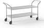 24" W x 60" L x 36" H Chrome Heavy Duty Utility Cart | 2-Tier | NSF Commercial Storage Rack Mobile Unit | Storage and Mobility Solution for Your Business