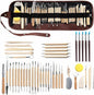 Clay Tools 46PCS Pottery Tools Clay Sculpting Tools Polymer Clay Tools Kit Ceramic Tools for DIY Handcraft Modeling Clay Carving Tools Set