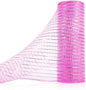 Anivia Deco Mesh Ribbon, 10inch x 30 Feet Each Roll Metallic Foil Mesh Ribbon for Wreaths Swags, Holloween, and Christmas Tree Decoration (Pink/Pink Foil)