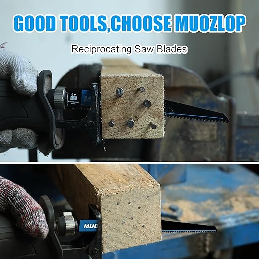 3 Pack 9 inch Reciprocating Saw Blades Set，6 TPI High Carbon Saw Blades for Wood with Nails ，Saw Blades with Organizer Case (3, 6T/9inch)