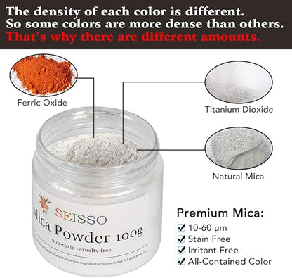 Pearl Sliver White Mica Powder for Epoxy Resin 3.5 oz /100g Powdered Pigment for Soap Colorant Bath Bomb Dye, Cosmetic Grade for Lip Gloss, Acrylic Nails Polish, Craft Projects