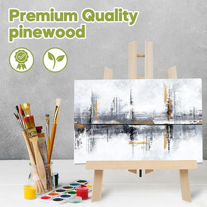 CONDA Tabletop Easel, Portable A-Frame Tripod Tabletop Easel Set for Painting Party & Displaying Canvases, Photos, Display Tripod Holder Stand for Students Kids Beginners（16 Pack 11.8 inch）