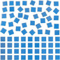 100 Pieces Ceramic Mosaic Tiles - 3/5" Square Shapes - Stained Ceramic Tiles Supplies for Crafts - Beginner Mosaic Project - Stepping Stones & Birdhouse Decor - Blue