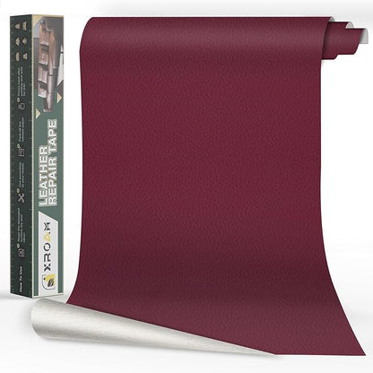Leather Repair Tape, 23.6x79 inch Leather Patches for Furniture, Self Adhesive Leather Repair Patch for Sofas, Couches, Leather Covers, Seats, Chairs, Vinyl Repair Tape Wine Red