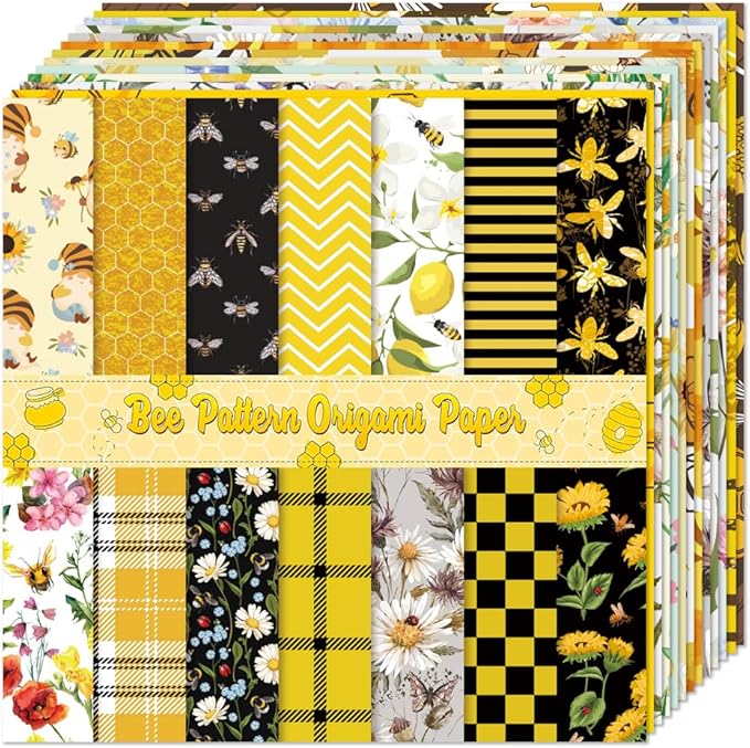 Origami Paper Kit Dobule Sided 100 Sheets 100 Colors 6 Inch Japanese Chiyo Square Easy Fold Arts Crafts DIY Handwork Origami Papers Beginner Animal Fur Bee