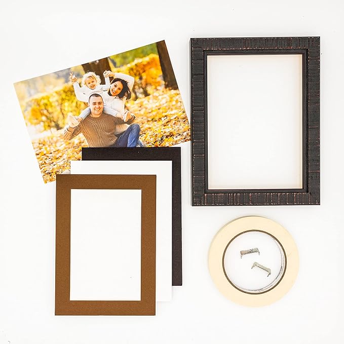 8x10 Mat for 6x8 Photo - Precut Aged Oak Brown Picture Matboard for Frames Measuring 8 x 10 Inches - Bevel Cut Matte to Display Art Measuring 6 x 8 Inches - Acid Free ONE MAT