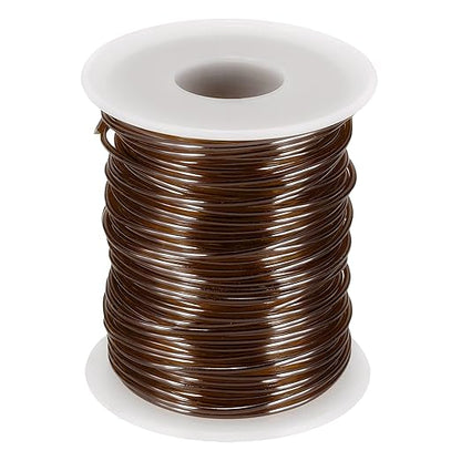 uxcell 16 Gauge / 1.5mm Anodized Aluminum Wire for Jewelry Craft Making, 102 Feet Bendable Flexible Wire for DIY Home Decor Gardening Sculpture, Bronze
