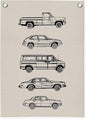 Toddler Boy Room Decor, Vintage Car Linen Canvas Banner, Retro Car Room Decor Wall Hanging Flag Banner for Little Boy Bedroom,Playroom Nursery 18x25 Inch
