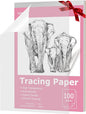 Tracing Paper 9x12 inch, 100 Sheets Transparent Vellum Paper for Tracing Pads, Translucent Tracing Paper for Pencil, Marker and Ink - Trace Images, Sketch, Preliminary Drawing, Overlays, Pink