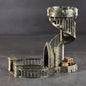 AUSPDICE DND Dice Tower Castle and Tray Retro Dice Rolling Tower for Dungeons and Dragons RPG Tabletop Games (Brushed Brass Color)
