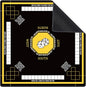 Mahjong Mat for Table 31.5''x31.5'', Non-Slip Mahjong Cloth Cover with Game Rules, Mahjong Tablecloth for Poker, Board Games Table Mat, Card Games, Tile Games, Dominoes (Black)