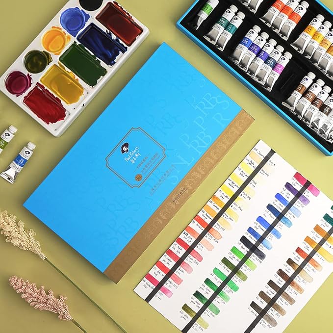 Paul Rubens Watercolor Paint, 36 Vibrant Colors Rich Pigments for Watercolor Painters, Students, Beginners, Hobbyist, Ideal for Many Watercolor Applications (5ml Each Tube)