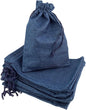 Palmhomee Pack of 25 Burlap Gift Bags with Drawstring Linen Jewelry Pouches Wedding Hessian Jute Bags for Birthday and Treat Pouches Party Wedding Favors Gift (6x8 Inch, Navy Blue)