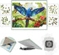 1500 Pieces Rotating Plastic Puzzle Board 3-in-1 Double-Sided/Tilting/Rotating, Portable Table 36.26"x27.6" Spinning Jigsaw Puzzle Table with Cover Lazy Susan Gift for Seniors Adults and Kids