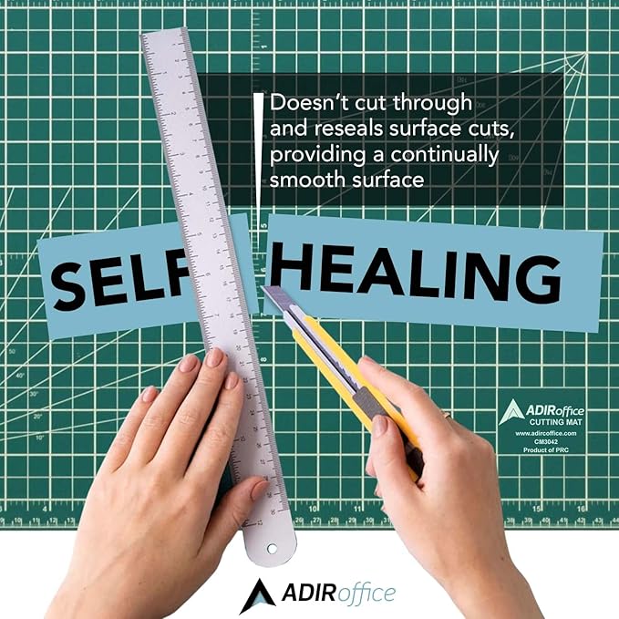 Adir Professional Self Reversible Healing Cutting Mat, 36 by 48-Inch, Green/Black