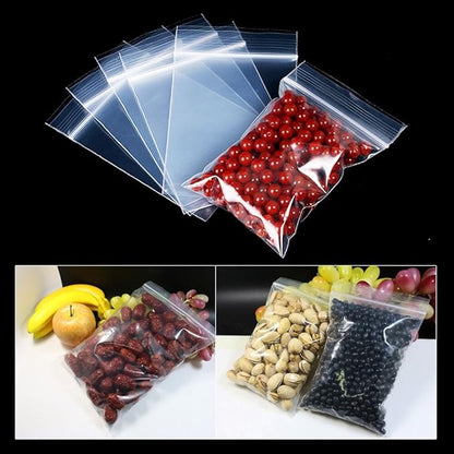 Small Plastic Bags for Jewelry 300pcs 3 Assorted Sizes Clear Zipper Baggies Jewelry Storage Bags 2 Mil for Beads Board Games Pill Travel 2.4 x 3.5/3.5 x 5/4 x 6 Inch (8 Sizes to Choose from)