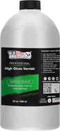 U.S. Art Supply 32 oz High Gloss Varnish for Acrylic Paintings - Clear Protective Finish with UV Protection