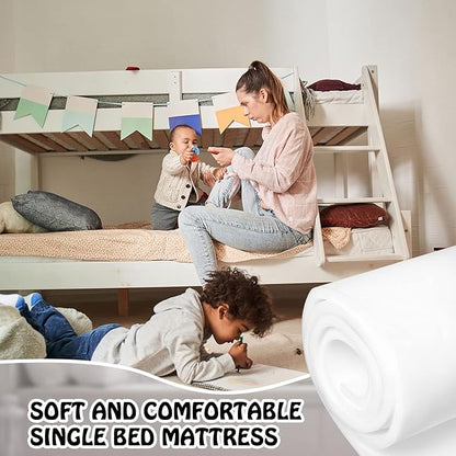 Amylove Polyurethane Foam 24" x 72" High Density Cushion Upholstery Foam Sheet for Seat Replacement DIY Projects Chairs Headboards Sofas Home(1/2" x 24" x 72",White)