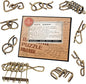 Assorted Ancient Metals Puzzle Brone Color Stress Relief Toys 9 Pack IQ Wire Puzzles with Paper Box Gift Package Great Educational Metals Still Puzzle Games Toys for Children and Adults by AHYUAN