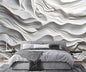 AFZEVEB-3D Stereo Relief Lines Living Room Background Wallpaper Mural 114"x74"(Not Peel and Stick)